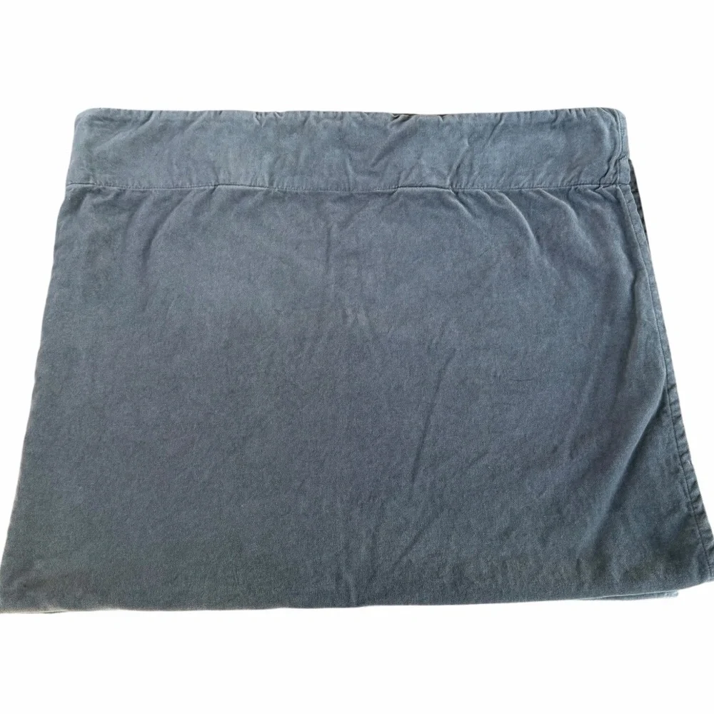 West Elm Unlined Velvet 2-Piece Curtain Set Charcoal Gray 100% Cotton 48x84 GUC